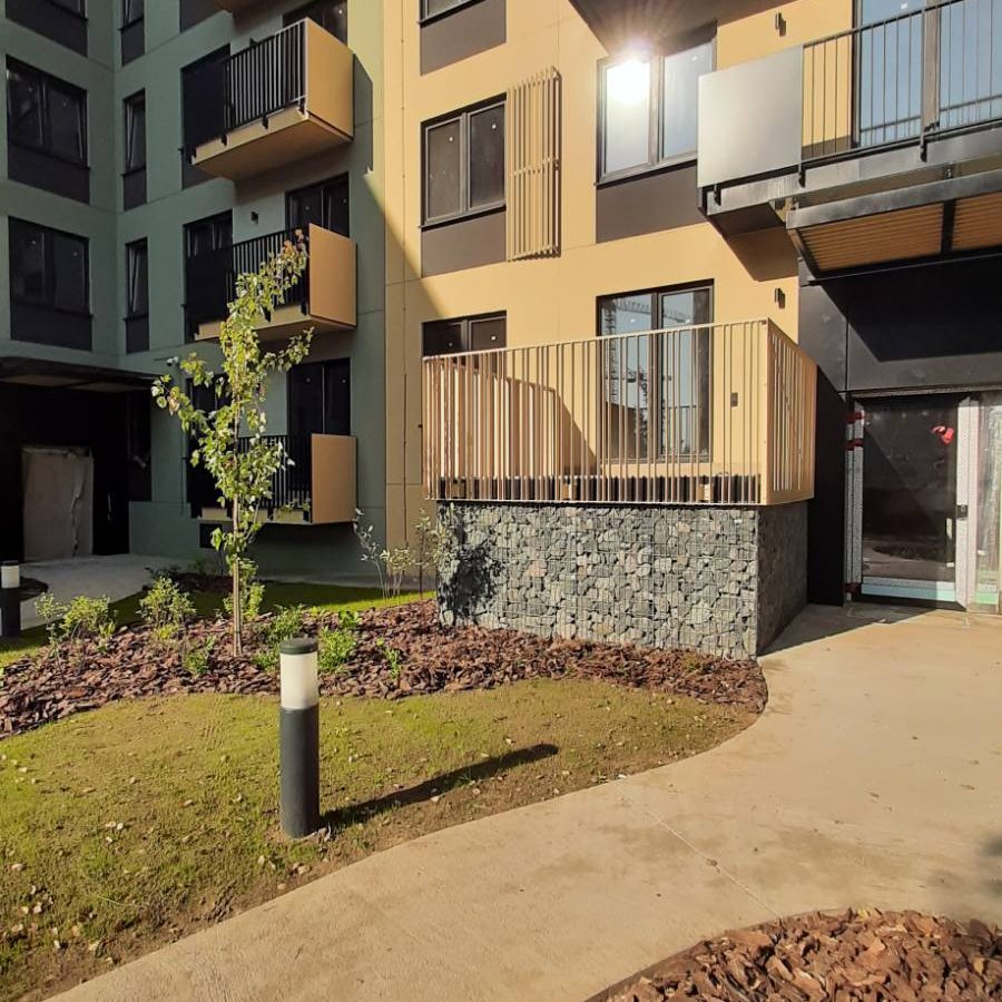 отделка габионами