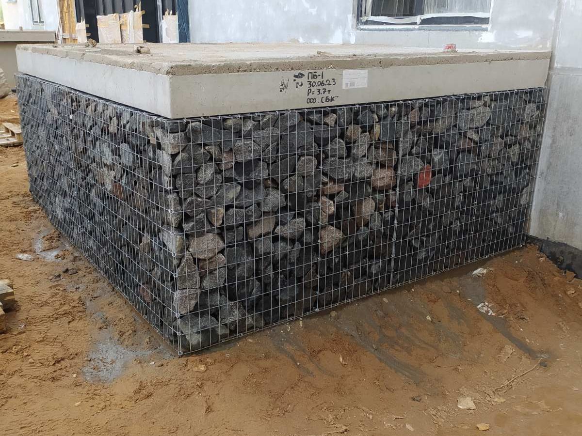 отделка габионами