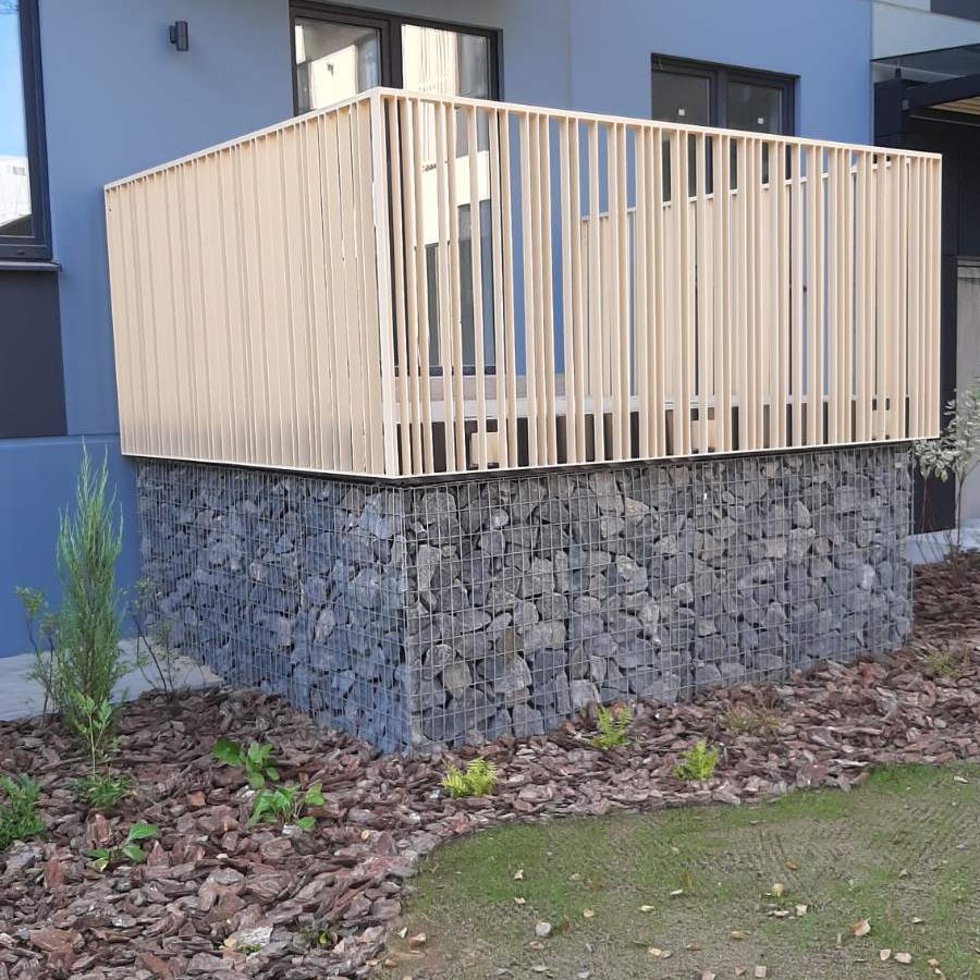 отделка габионами