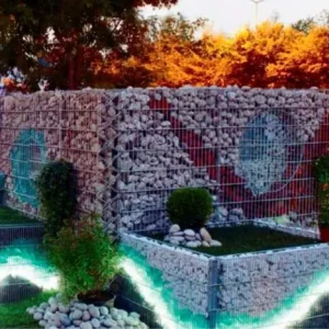 Габионы со стеклянным камнем