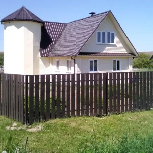 Забор из штакетника односторонний